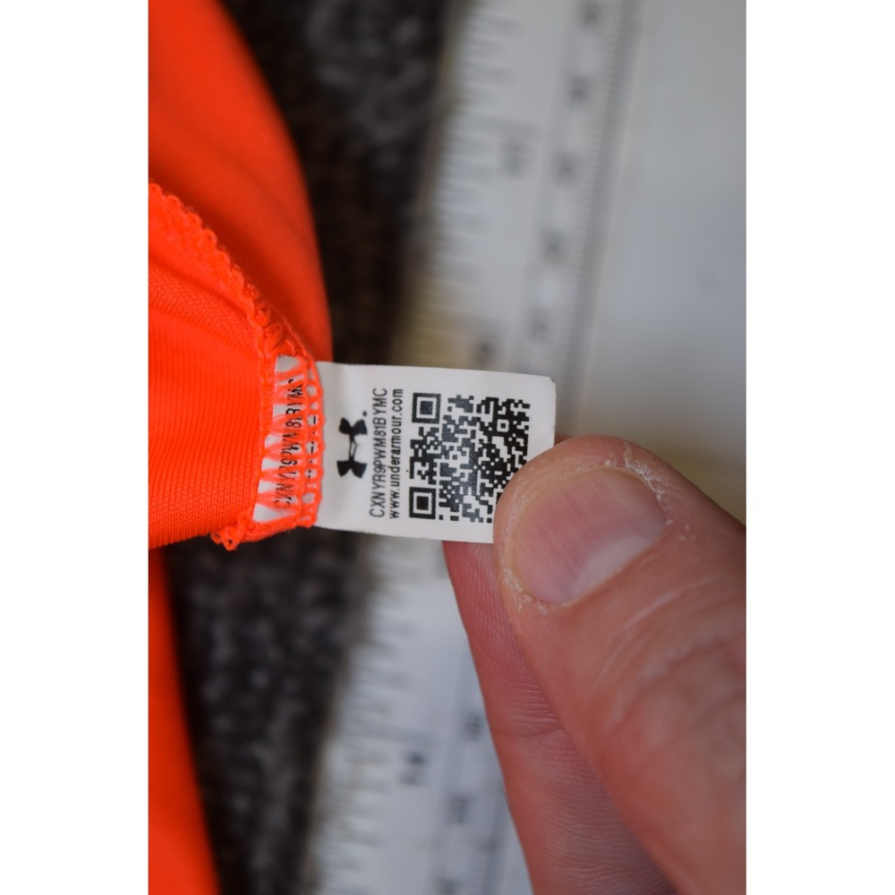 Under Armour HeatGear Loose Neon Safety Orange Athletic T-Shirt YLG - Picture 7 of 14
